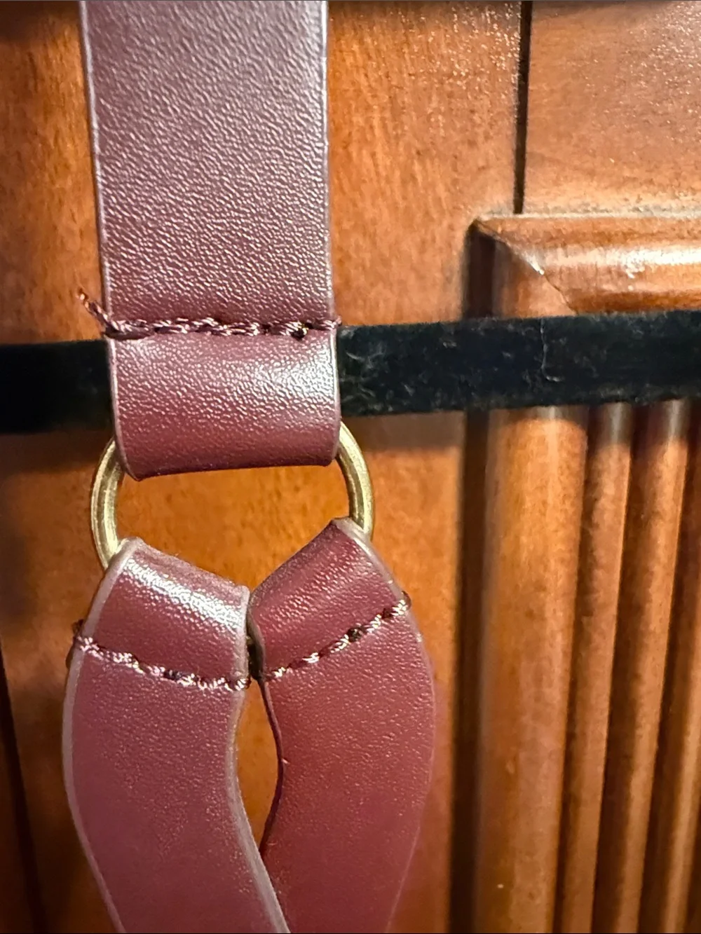 Braided Leather Belt in Dusty Mauve